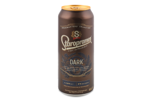 Пиво 480мл 4.4% темне пастеризоване Dark Staropramen з/б