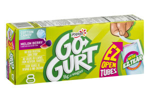 Yoplait Go-Gurt Low Fat Yogurt Cotton Candy / Melon Berry - 8 CT