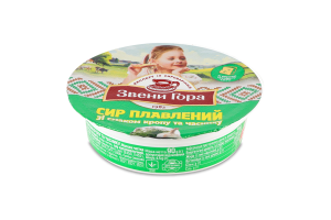 Сыр плавленый 50% пастообразный со вкусом укропа и чеснока Звени Гора ст 90г