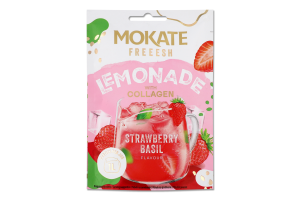 Напиток растворимый с коллагеном со вкусом клубники и базилика Лимонад Freeesh Mokate д/п 40г