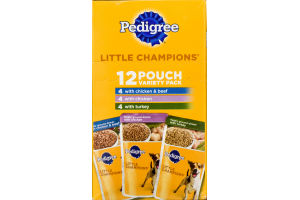 Pedigree Little Champions Food For Dogs Variety Pack - 12 CT
