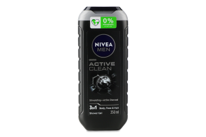 Гель для душа для тела, лица и волос 3в1 Активное очищение Nivea Men 250мл