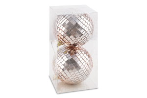 Н-р прикрас ялинкових Дискокуля золотиста 10см 2шт