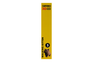 Пазл з картону Walking kitten 3D Cartonic 56ел