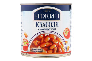 Фасоль в томатном соусе Ніжин ж/б 420г