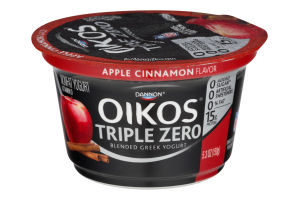 Dannon Oikos Triple Zero Nonfat Blended Greek Yogurt Apple Cinnamon