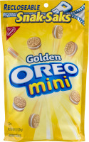 Golden Oreo Mini Sandwich Cookies Snak-Saks
