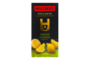 Чай чорний байховий дрібний з лимоном Exclusive Hillway к/у 25х1.5г