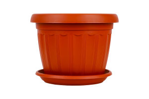 Горщик д/квітів Терра теракотовий 10*8см з підставкою Алеана