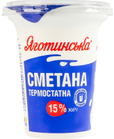 Сметана 15% термостатная Яготинська ст 300г