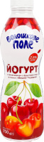 Йогурт питний з фруктовим пюре з смаком Вишня-черешня 2,5% 750г пет Волошкове поле