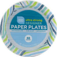 Smart Sense Ultra Strong Designer Paper Plates 8.6 IN - 88 CT