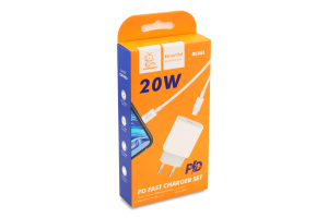 Пристрій зарядний мережевий білий 20W 3,6A USB-C Type-C-Lightning DC06L Denman