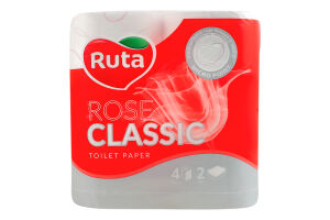 Бумага туалетная 2-х слойная Rose Classic Ruta 4шт