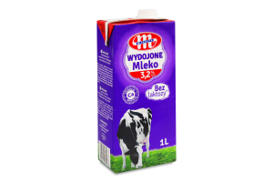 Молоко 3.2% ультрапастеризованное без лактозы Mlekovita т/п 1л