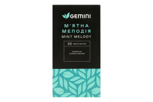 Чай зелений з мелісою, м'ятою та лимонною травою М'ятна мелодія Gemini в/с к/у 25х1.5г