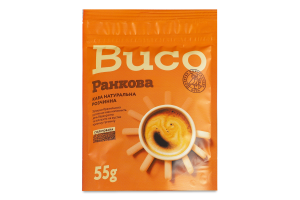 Кофе натуральный растворимый сублимированный Утренний Buco д/п 55г