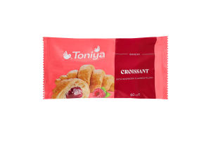 Круасан з фруктовим наповнювачем з ароматом малини Малина Toniya м/у 60г
