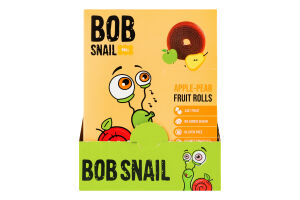 Конфеты фруктовые натуральные Яблоко-груша Roll Bob Snail к/у 10х10г