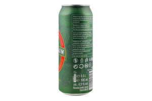 Пиво 0.5л 4.9% Lager Premium Oberbaum ж/б