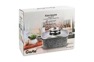 Каструля Ceramic Snow 4,4л квадратна Gusto