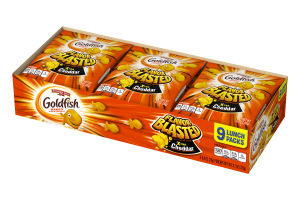 Pepperidge Farm Goldfish Baked Snack Crackers Flavor Blasted Xtra Cheddar - 9 CT