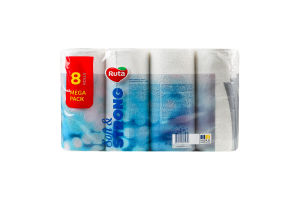 Полотенца бумажные 3-х слойные 90 листов Soft&Strong Ruta 8шт