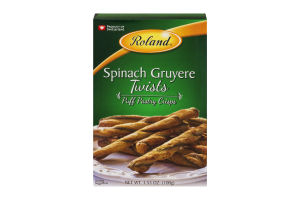 Roland Puff Pastry Crisps Spinach Gruyere Twists