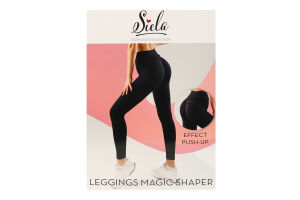 Легінси безшовні жіночі з широким комфортним поясом Siela Magic shaper L-XL чорний