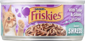 Purina Friskies Savory Shreds With Turkey & Giblets in Gravy