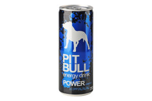 Напиток энергетический безалкогольный сильногазированный Power Pit Bull ж/б 250мл