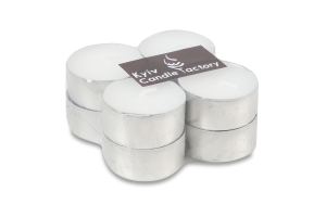 Свічка чайна біла 6год №У7011 Kyiv Candle Factory 8шт