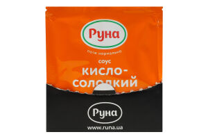 Соус пастеризованный Кисло-сладкий Руна м/у 50г