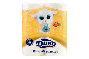 Полотенца бумажные 2-х слойные с ароматом свежего печенья Диво 2шт