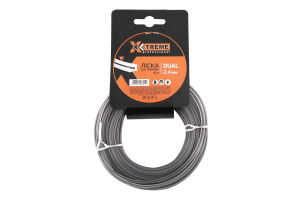 Ліска д/тримера сіра квадрат з сердечником 2,4мм*15м X-Treme