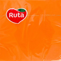 Серветки паперові 3-х шарові оранжеві 325х325мм Golden line Ruta 20шт
