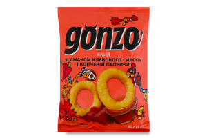 Кільця кукурудзяні зі смаком кленового сиропу і копченої паприки Gonzo м/у 40г
