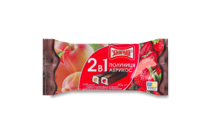 Сирки глазуровані 15% з цукром та начинками 2в1 Полуниця-абрикос Злагода м/у 2х30г