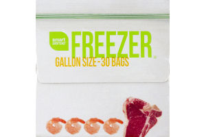 Smart Sense Freezer Bags Gallon Size - 30 CT