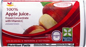 Ahold Frozen Concentrate 100% Apple Juice Unsweetened