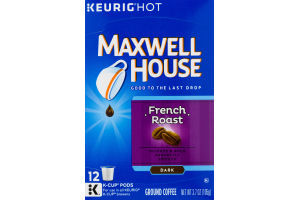 Maxwell House Cafe Collection Single Serve Cups Dark French Roast Coffee - 12 CT