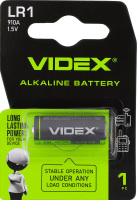 Елемент живлення лужний LR1 Videx