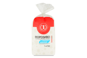 Мороженое 10% с ароматом ванили ТМ "1" м/у 1кг