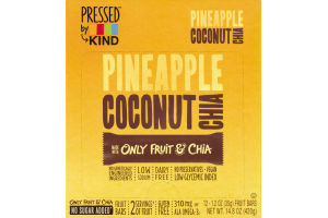 Pressed by KIND Pineappe Coconut Chia Fruit Bars - 12 CT