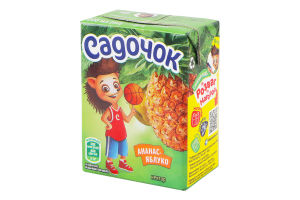 Нектар неосвітлений пастеризований Ананас-яблуко Садочок т/п 200мл