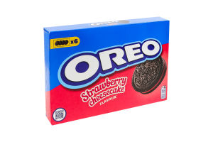 Печиво з какао та начинкою зі смаком полуниці та чізкейка Oreo к/у 228г