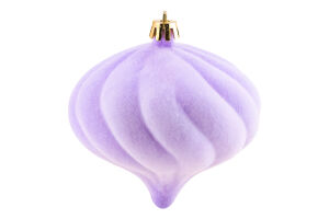 Прикраса ялинкова Куля Зефір Оксамит 100мм 31694