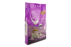 Наповнювач котячий білий Lavender perfumed Super Premium VanCat 10кг