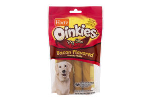Hartz Oinkies Pig Skin Twists Bacon Stuffed - 4 CT