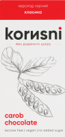 Плитка з керобу чорна на какао-маслі без доданого цукру Класика Korиsni к/у 85г